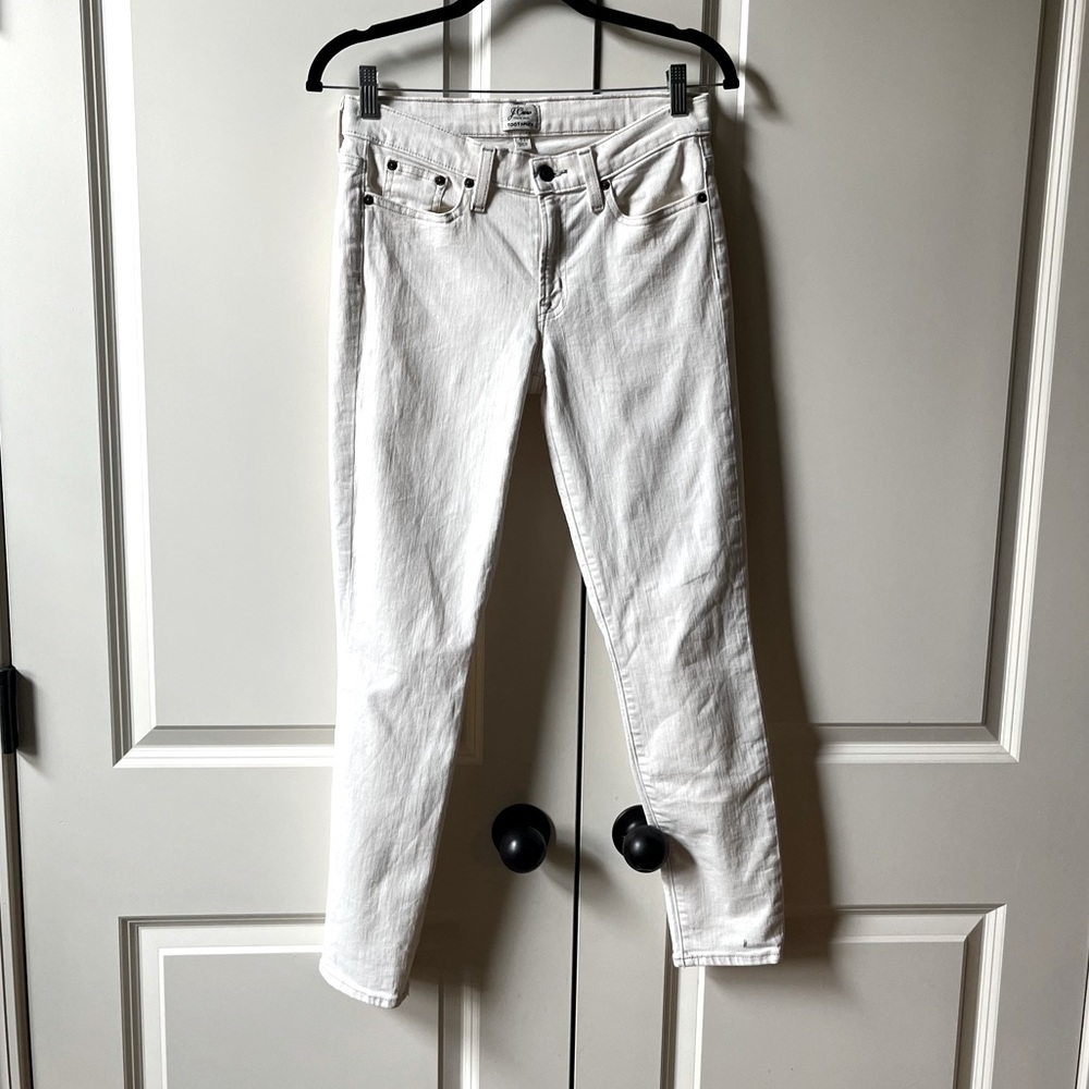 J. Crew Toothpick High Rise Skinny Jeans Size 27 Off-White/Cream